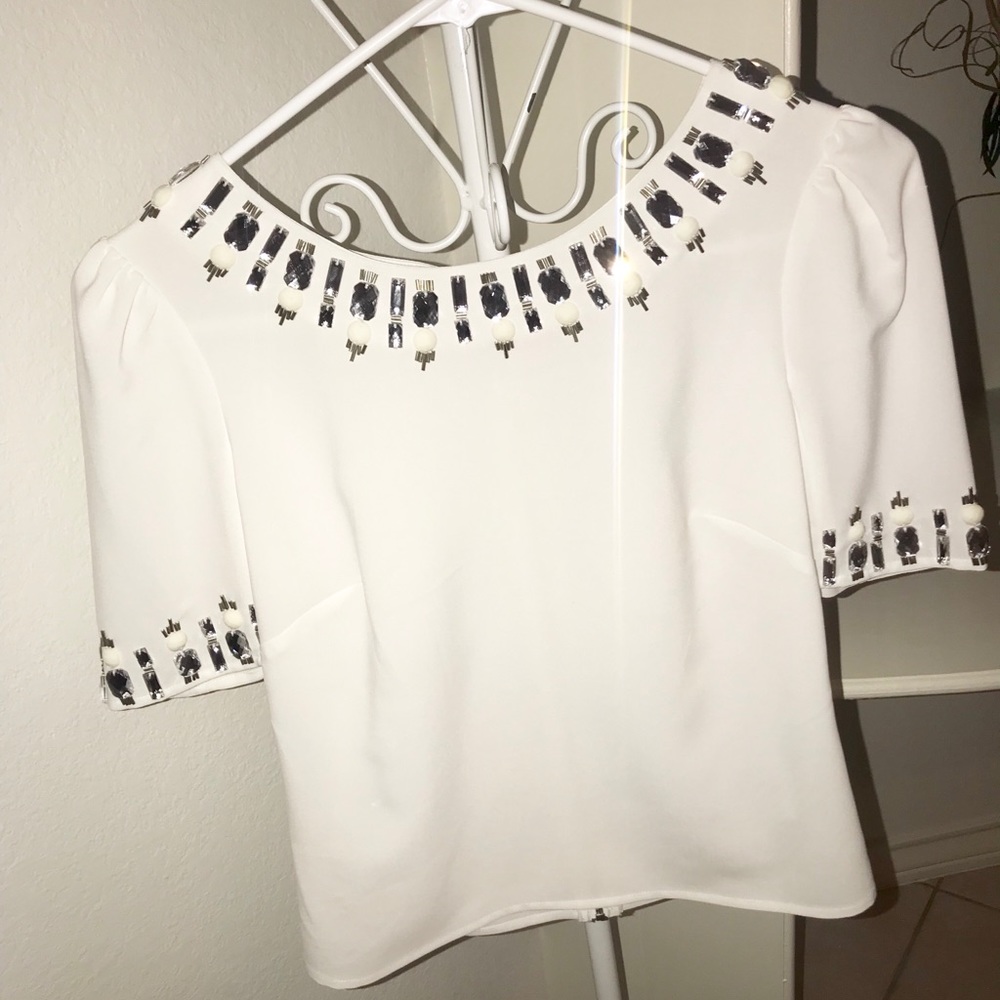 BEBE jeweled tee